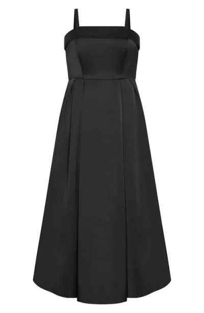 City Chic Duchess Gown In Black