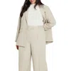 City Chic Elia Notch Lapel Stretch Blazer In Gray