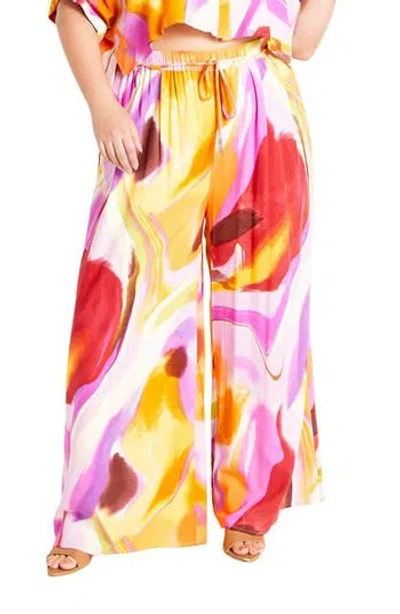 City Chic Esme Cropped Shirt In Multi