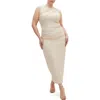 City Chic Fion Sleeveless Sheath Dress In White