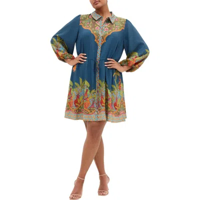 City Chic Fools Paradise Minidress In Multi