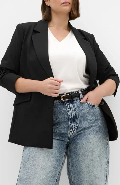 City Chic Galactic Blazer In Black