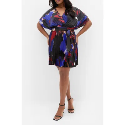 City Chic Hailey Abstract Print Minidress In Multi
