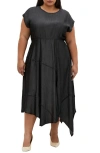 City Chic Hallie Asymmetric Maxi Dress In Black