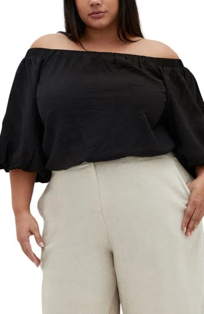 City Chic Have Off The Shoulder Top In Black