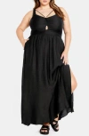 City Chic Iman Dress In Black