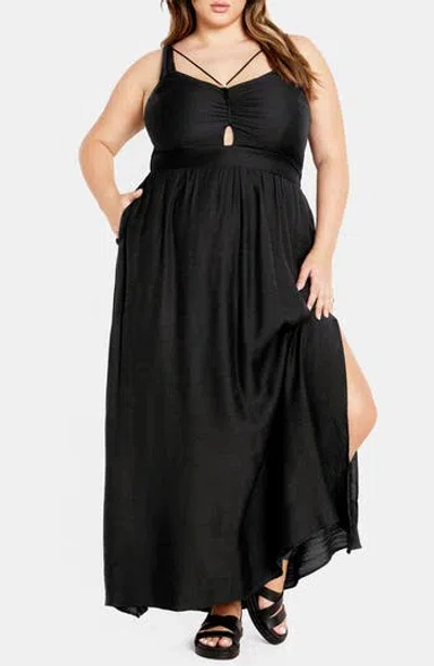 City Chic Iman Dress In Black