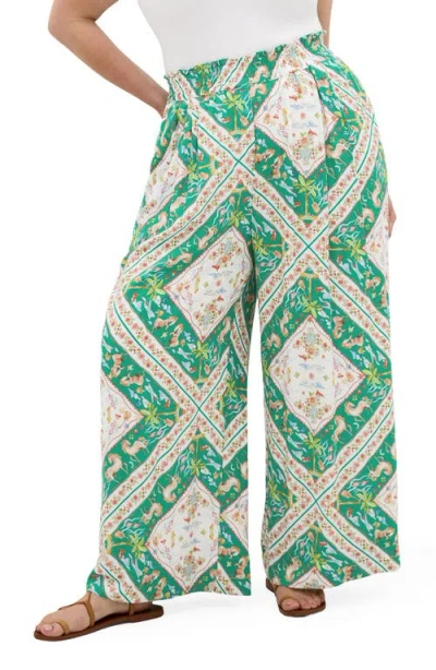 City Chic Jayla Print Pants In Multi