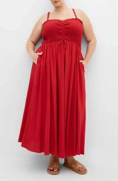 City Chic Jazmine Midi Sundress In Red