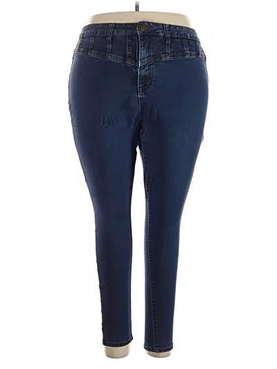 Pre-owned City Chic Jeggings In Blue