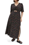 City Chic Jolene Floral Maxi Dress In Ditsy Daydream