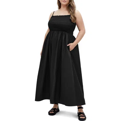 City Chic Jolie Fit & Flare Maxi Dress In Black