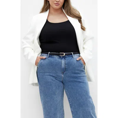 City Chic Kara Blazer In Ivory