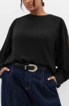City Chic Katie Top In Black