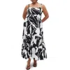 City Chic Kehlani Print Sleeveless Maxi Dress In Palm Paradise