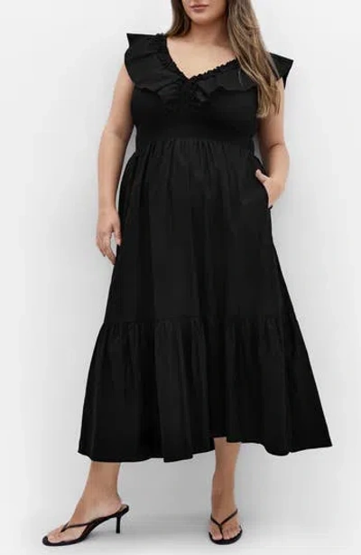 City Chic Kelly Maxi Dress In Black