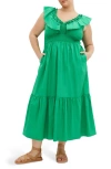 City Chic Kelly Maxi Dress In Kelly Green