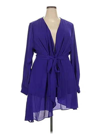 Pre-owned City Chic Kimono In Purple