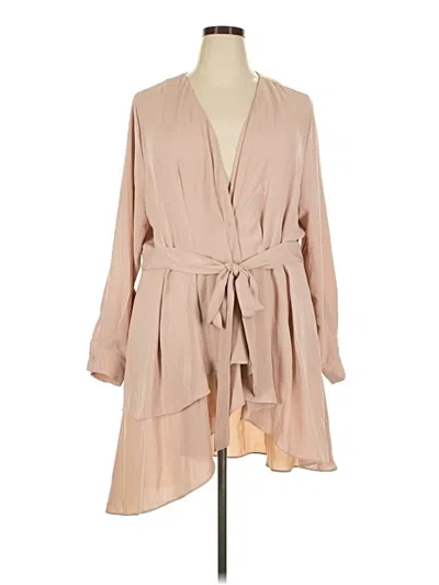 Pre-owned City Chic Kimono In Tan