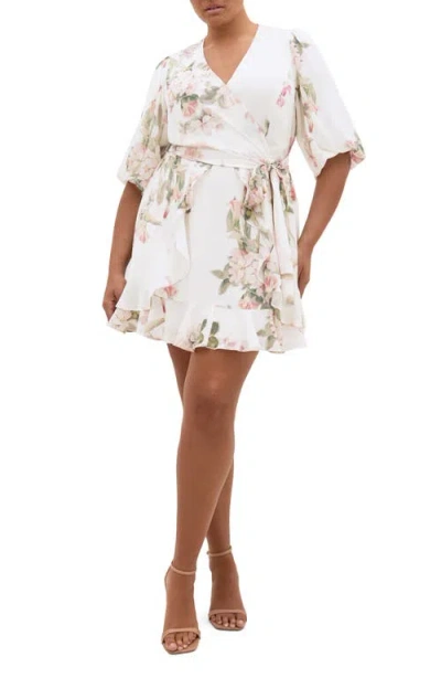 City Chic Koko Floral Minidress In Multi