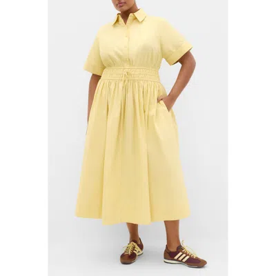City Chic Lana Shirtdress In Yellow