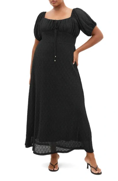 City Chic Lani Lace Maxi Dress In Black