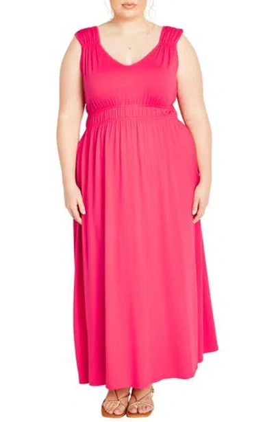 City Chic Lani Maxi Dress In Watermelon