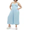 City Chic Lara Jumpsuit In Blue