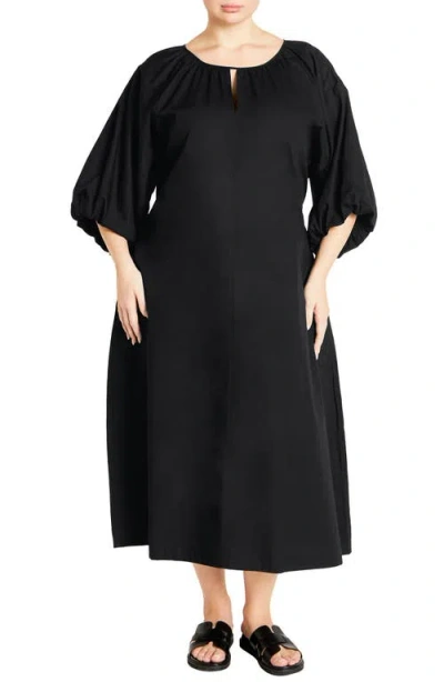 City Chic Lexi Midi Dress In Black