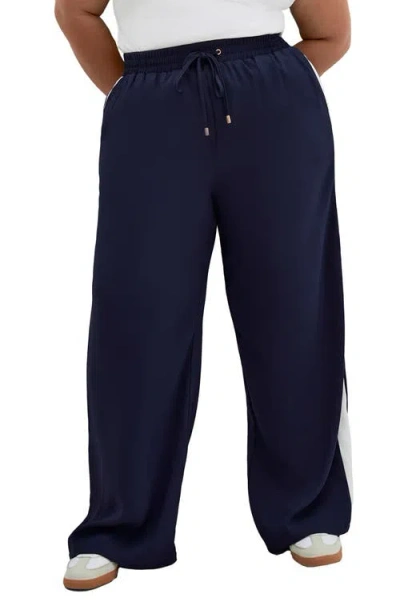 City Chic Lilia Joggers In Blue