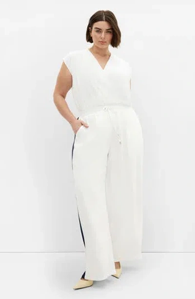 City Chic Lilia Wide Leg Pants In White