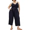 City Chic Lina Belted Jumpsuit
