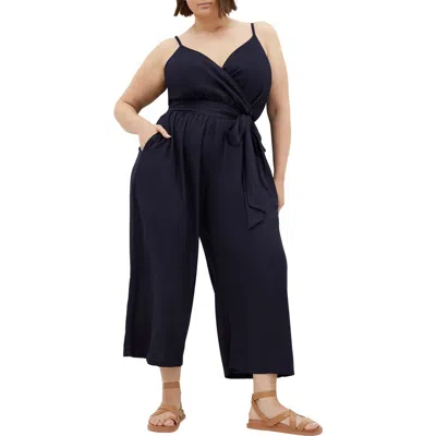 City Chic Lina Belted Jumpsuit
