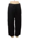 City Chic Linen Pants In Black