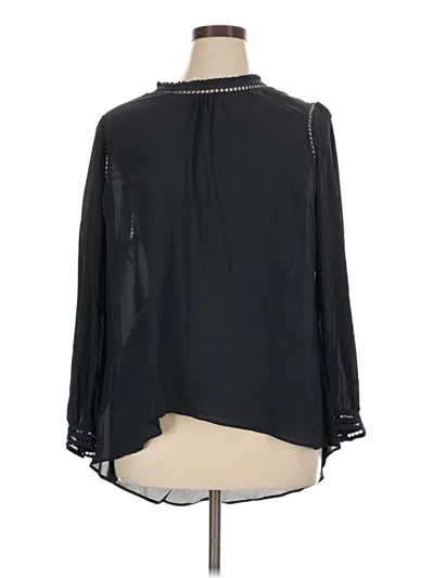 Pre-owned City Chic Long Sleeve Blouse In Black