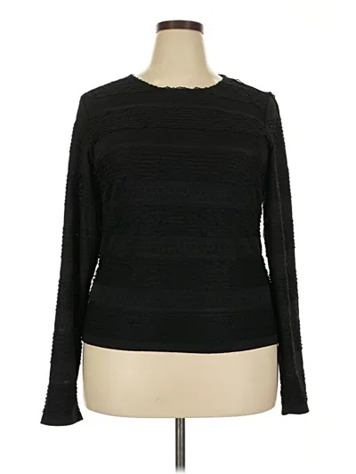 Pre-owned City Chic Long Sleeve Top Black Turtleneck Tops