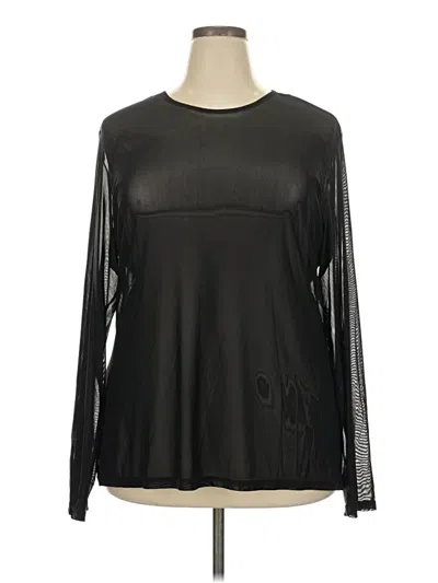 Pre-owned City Chic Long Sleeve T-shirt In Black