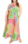 City Chic Love Anthem Halter Maxi Dress In Love Anthem