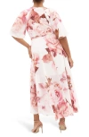 City Chic Lover's Lane Floral Tulip Hem Wrap Maxi Dress
