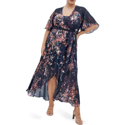 City Chic Lovers Lane Wrap Maxi Dress