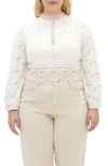 City Chic Lucielle Lace Top In Porcelain