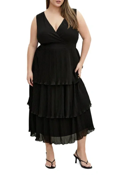 City Chic Marlowe Maxi Dress In Black