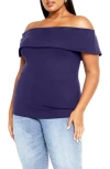 City Chic Marseille Off The Shoulder Stretch Top