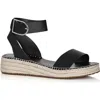 City Chic Melody Platform Espadrille Sandal In Black