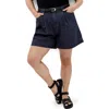 City Chic Millie Denim Shorts In Dark Denim