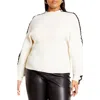 City Chic Miranda Sweater In Ivory