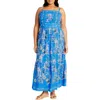 City Chic Molly Midi Sundress In Avery Blue