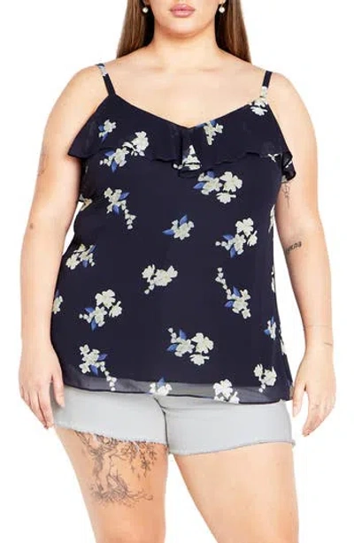 City Chic Nicole Camisole In Blue