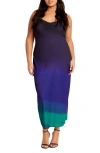 City Chic Ombré Cowl Neck Slipdress In Hypnotise