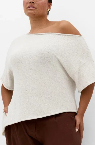 City Chic One-shoulder Top In White